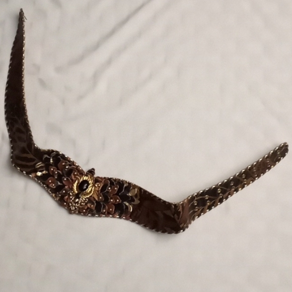 c '90s It's a Jungle Hand-Made Embellished Leather Belt VINTAGE - Picture 14 of 16